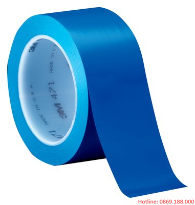 Băng keo vinyl 3M™ 471 Blue, 1/4 in x 36 yd 5.2 mil