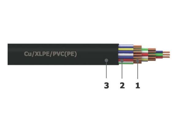 Cáp điều khiển ruột mềm không có màn chắn 300/500V - Cu/PVC/PVC