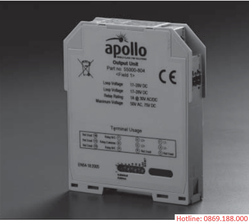 Module điều khiển còi đèn Apollo XP95 DIN Rail 5 Amp  55000-182APO