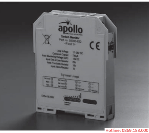 Moduel giám sát tiếp điểm Apollo XP95 DIN Rail 55000-822APO